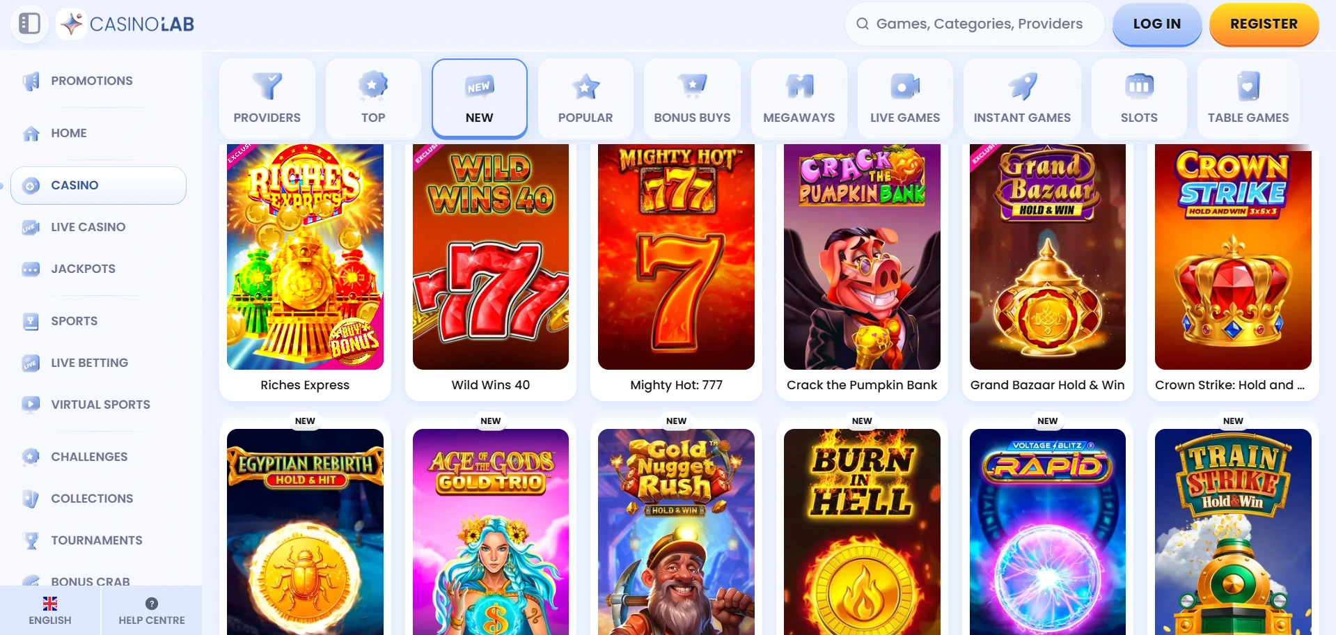 Casinolab ігри